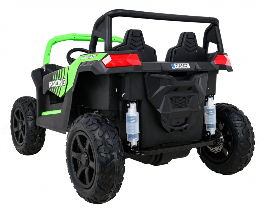 Buggy ATV Strong Racing dla 2 dzieci Zielony + Silnik bezszczotkowy + Pompowane koła + Audio LED