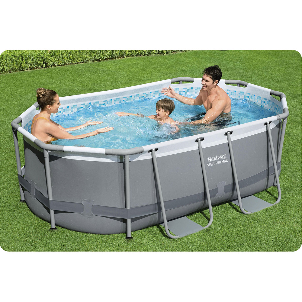 Basen ogrodowy stelażowy 305 x 200 x 84 cm 17w1 Bestway 5614A