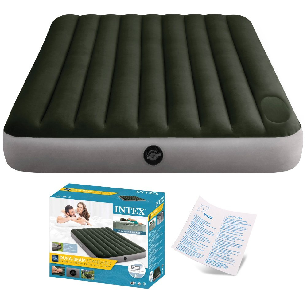 Materac dmuchany z wbudowaną pompką nożną 150 x 200 x 20 cm INTEX 66929